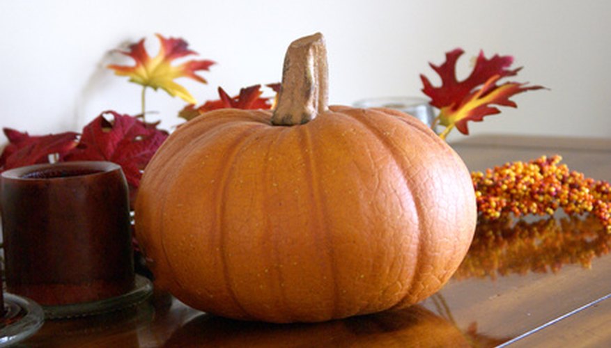 Fall items can be incorporated into church decor.