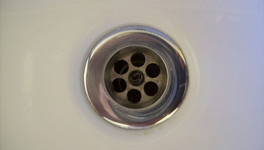Replace your bathroom sink drain collar if it is rusted.