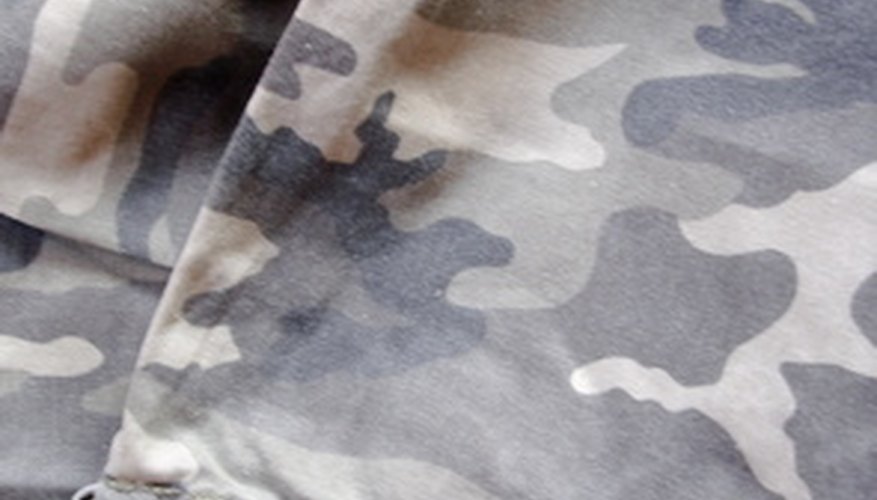 Camouflage fabric is designed to hide the wearer in a natural setting.
