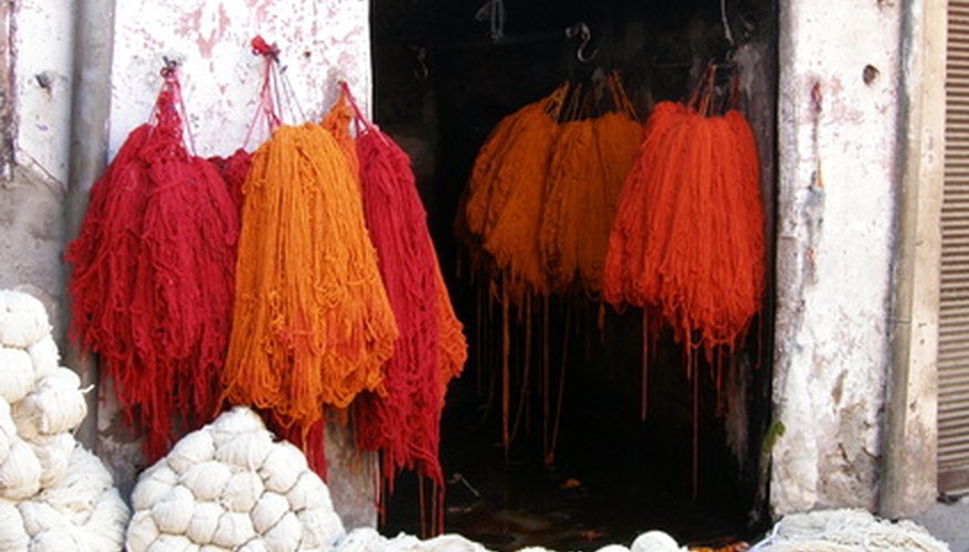 Dye fabric with spices.