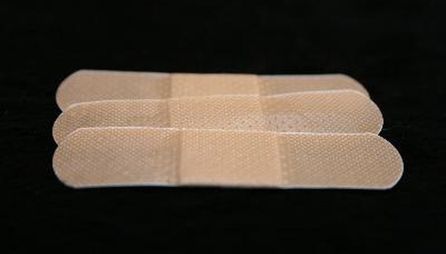 A sticking plaster odour can come from plastics and adhesives.