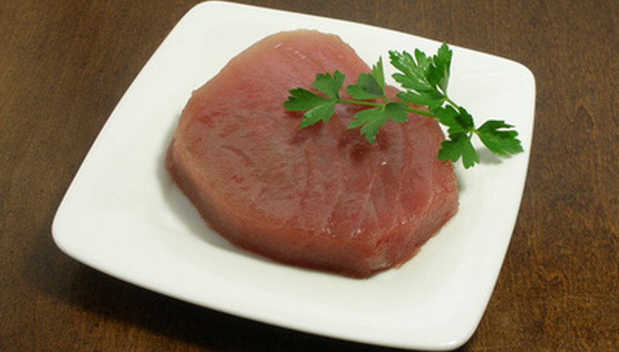 The tuna that produced this steak was caught in saltwater.
