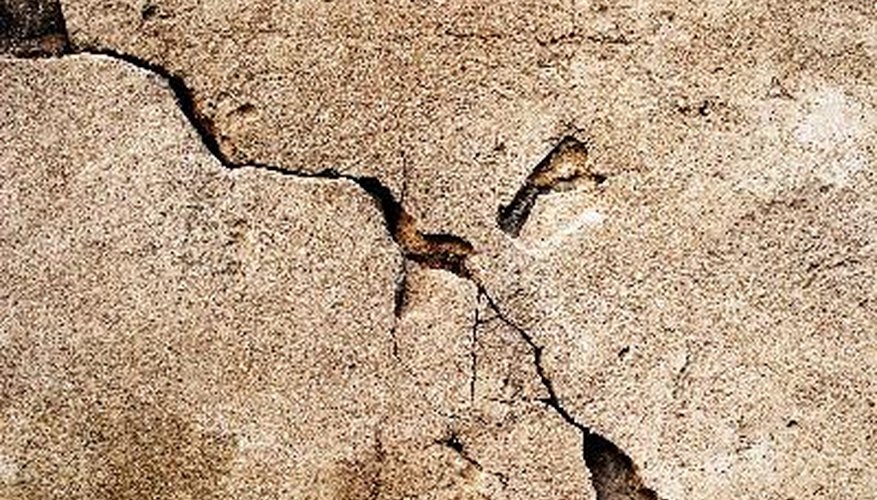 Cracked and crumbling concrete