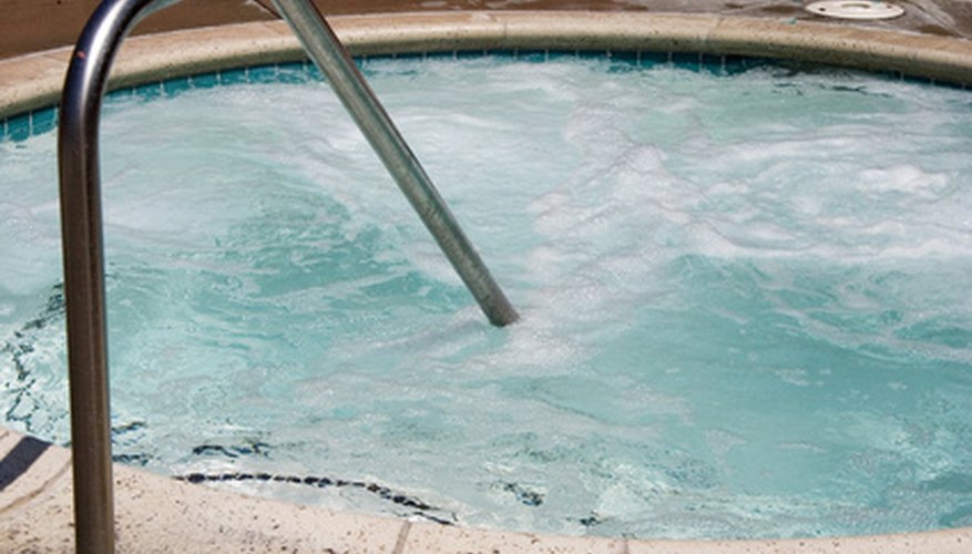 A filled hot tub can weigh a lot and needs a firm foundation to support it.