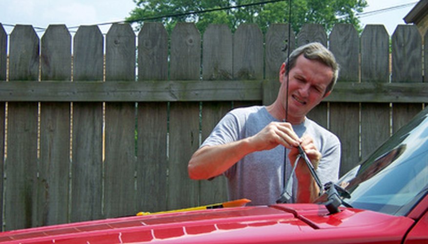 Windshield wiper blades need tension adjusting after continuous exposure to the elements.