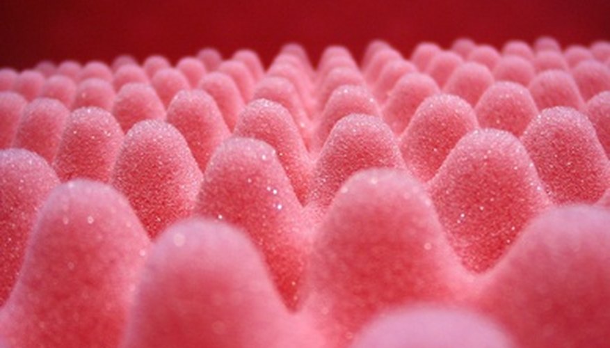 Solid foam is made from trapping gas bubbles.