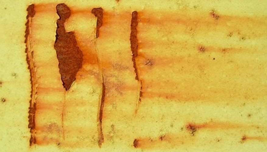 A rust countertop stain