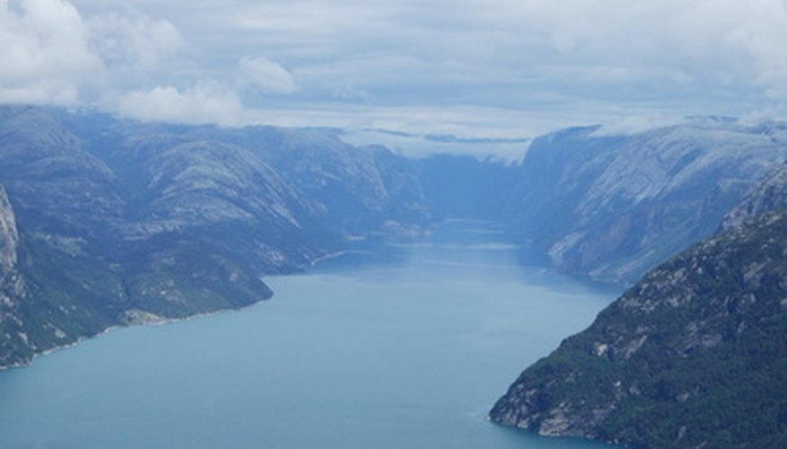 Fjords are shaped as valleys due to glaciers.