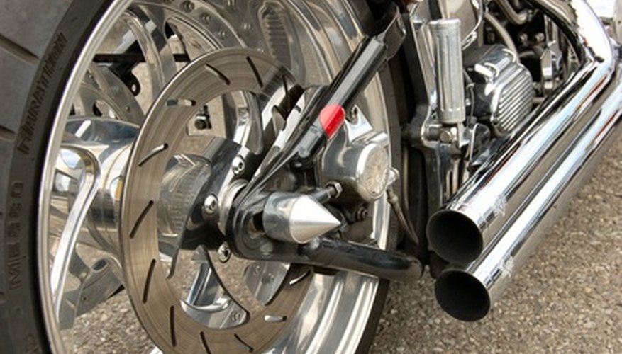 Chrome plating can be found on motorcycle parts.