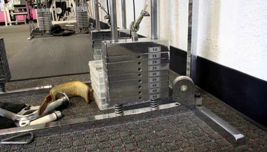 Weight stack plates are generally in 10 or 25lb. segments.