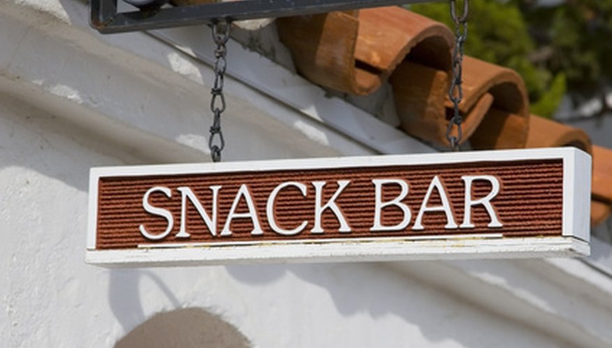 Snack bars can be located inside of an existing business.