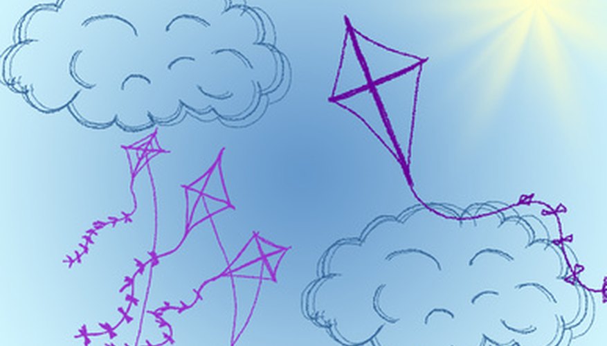 Preschoolers can make a simple kite.