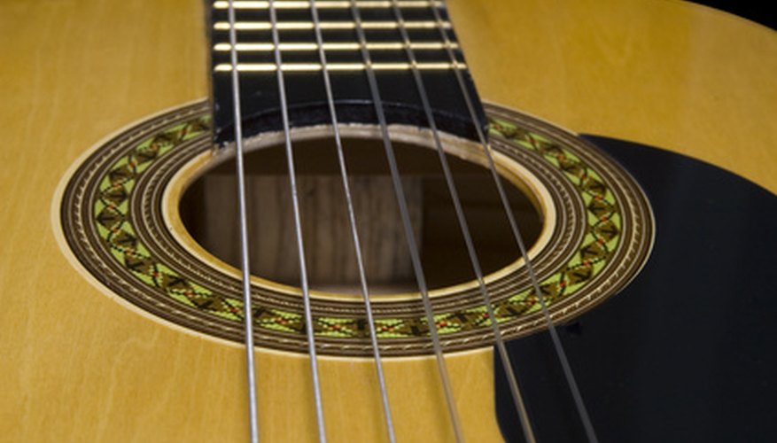 The serial number on Takamine guitars can be seen through the sound hole.