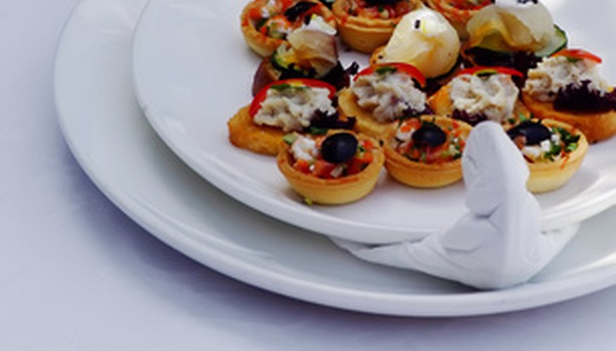 Canapes and appetizers can be ideal finger foods for golden anniversary parties.