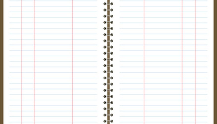 Use blank accounting pages to record classroom accounting projects.