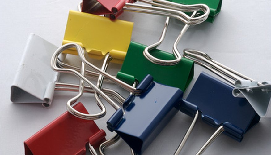 Use binder clips to secure papers.