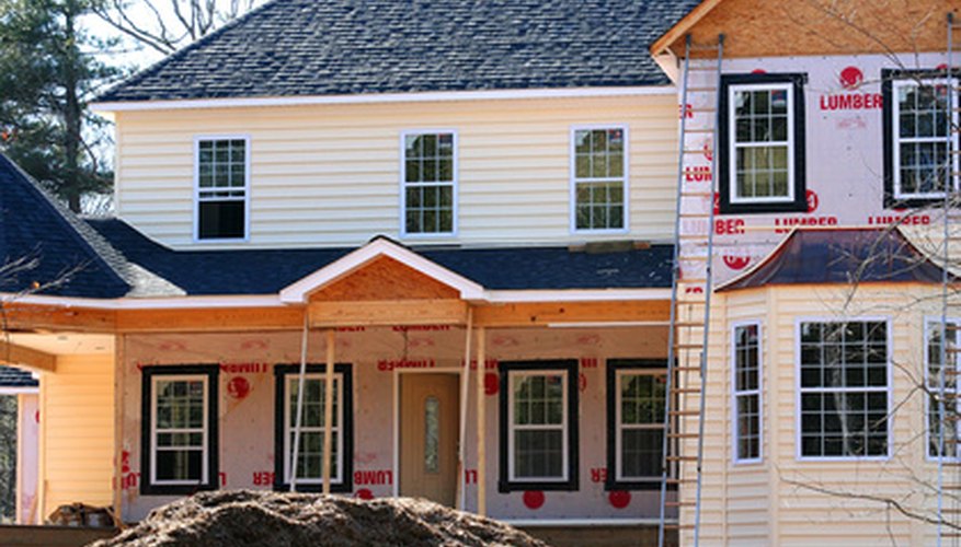 Housewrap goes under the siding in a structure.