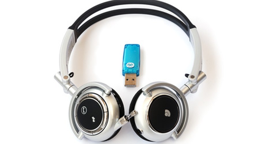 Bluetooth enabled headphones.