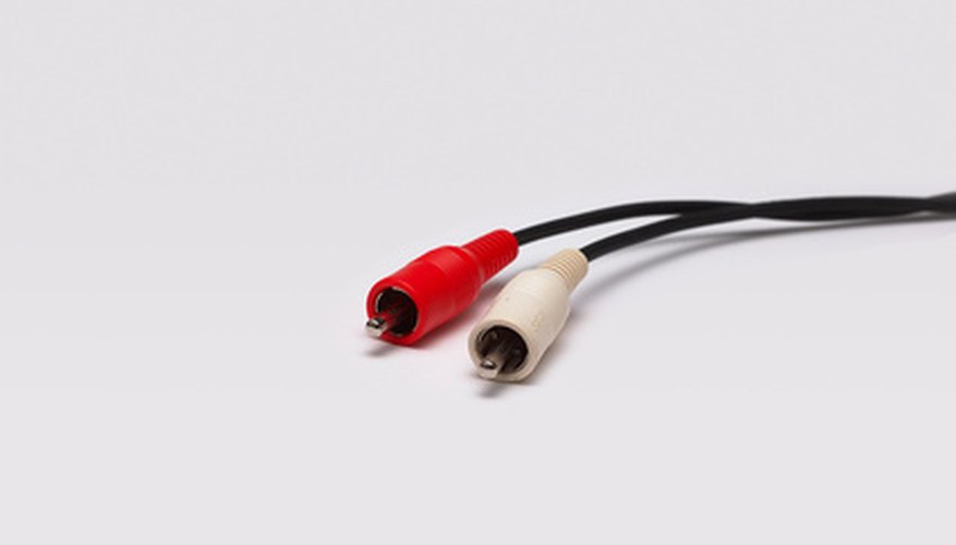 Standard cables like these are used to connect audio sources to the Pioneer SA-130.