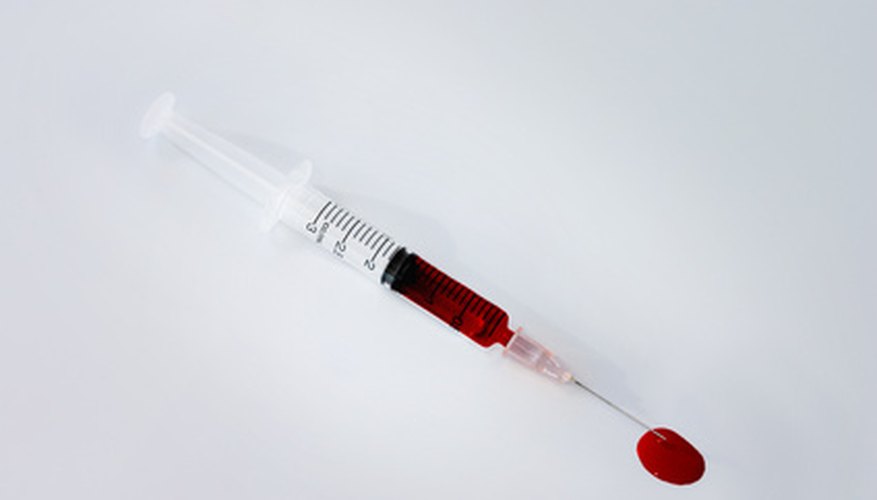 A blood sample includes both white and red blood cells.