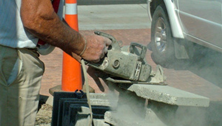 Concrete blocks can be recycled for new building projects.