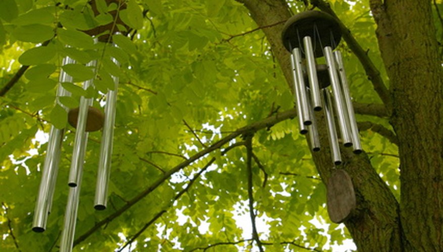 Wind chimes are a whimsical addition to any backyard.