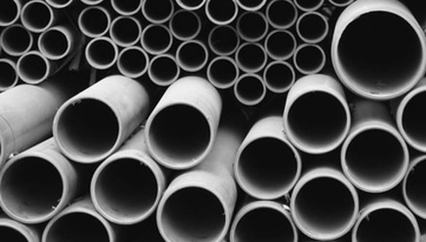 PVC plastic is generally used for pipes, but it can be moulded into other shapes.