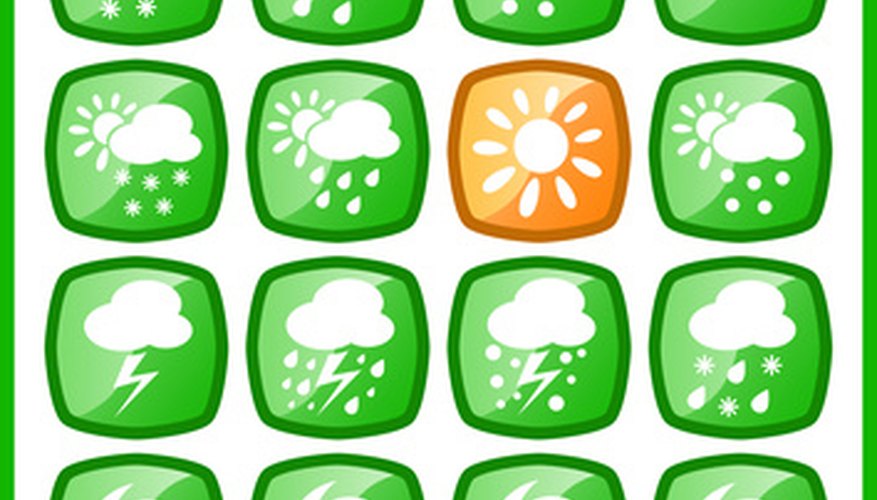Many symbols, both simple and complex, can be used on weather maps.