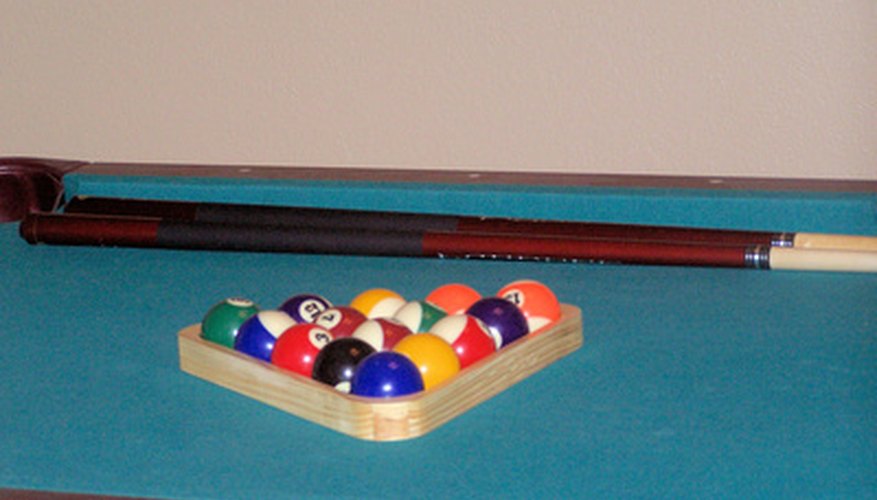 Mark measurements on your pool table for standard play.