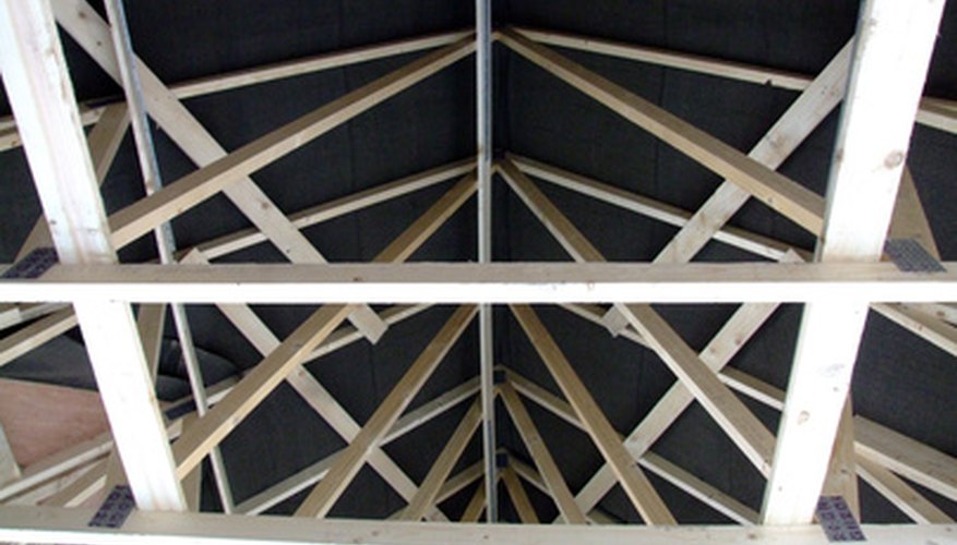 Roof trusses can be made of wood or steel.