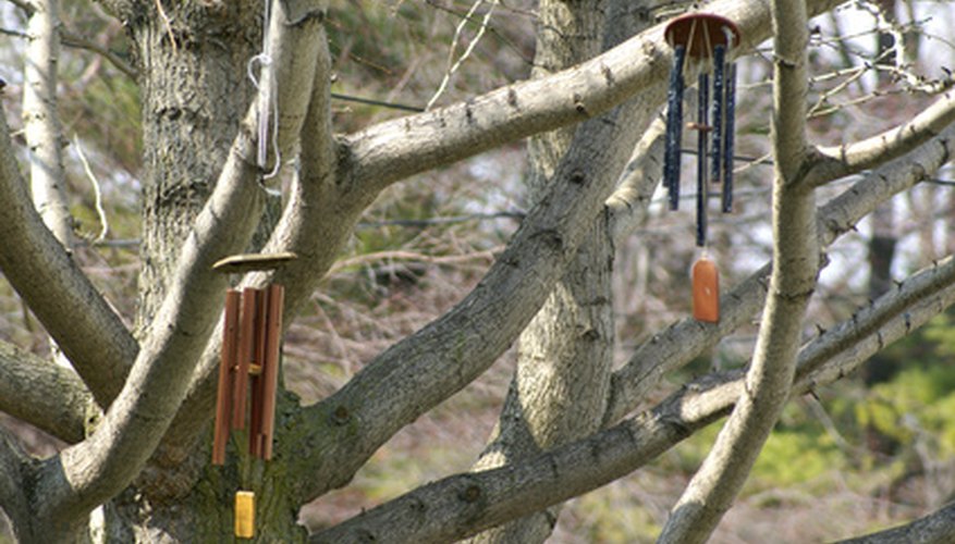Restring windchimes with fishing line for durability.