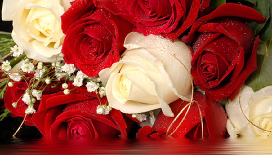 Red and white roses are a common symbol of unity.