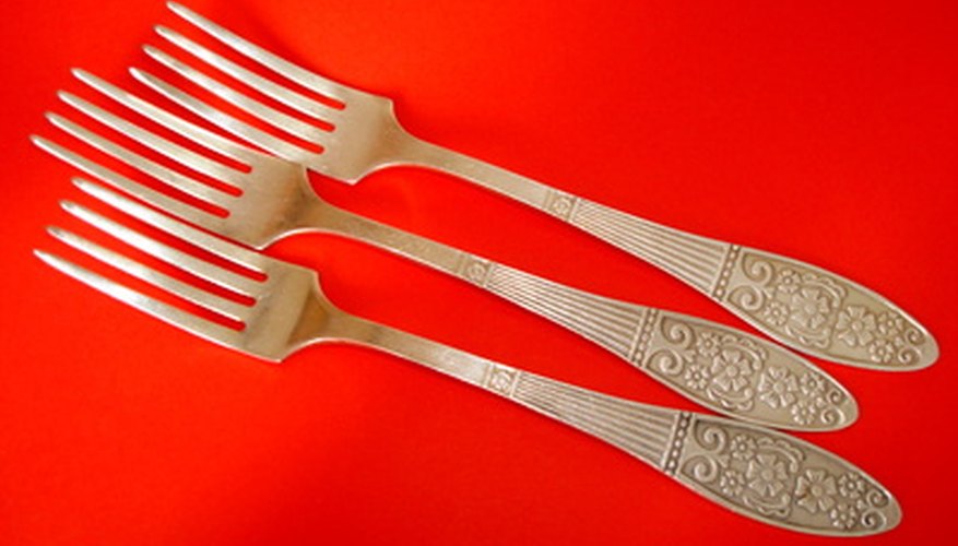 Pure silver and silver-plated flatware will tarnish and begin to yellow.