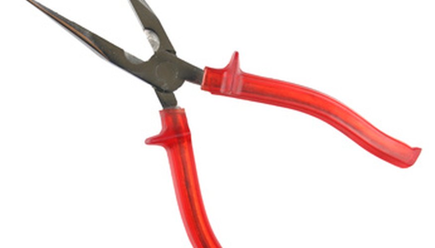 Needle-nose pliers are the only tool needed to join millinery wire.