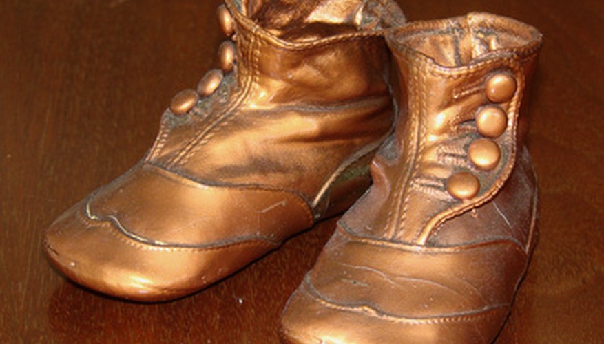 Bronzing your baby's shoes creates a keepsake.