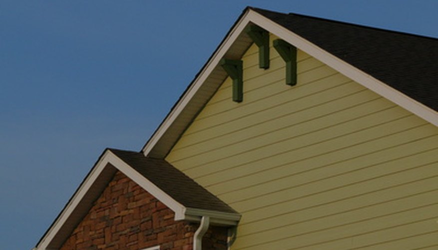 The overhang on the gable end of a house protects the house from water damage.
