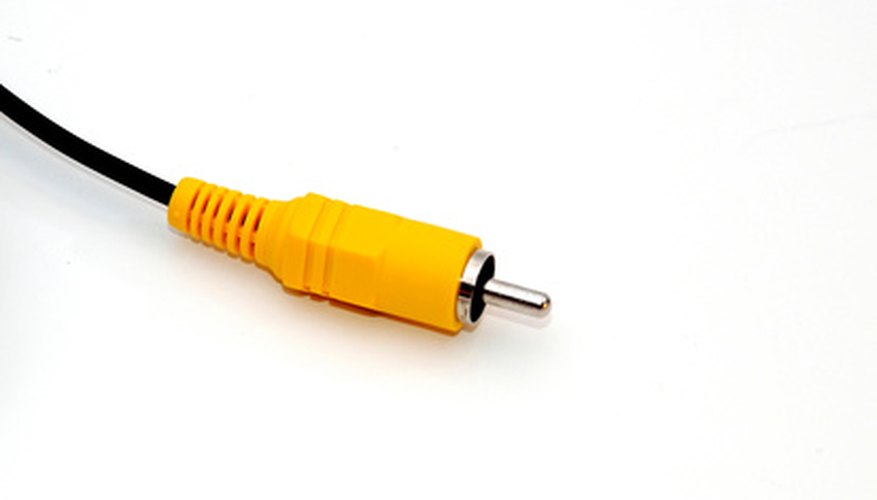 Yellow RCA video cable.