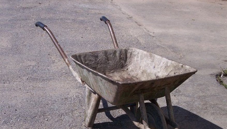 Modify a wheelbarrow into a mobile coal forge.