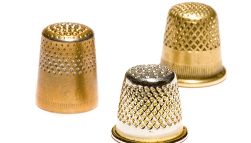 Brass, silver, gold and other materials have been used to protect needleworkers' fingers.