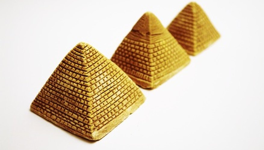 Many everyday objects are shaped like pyramids.