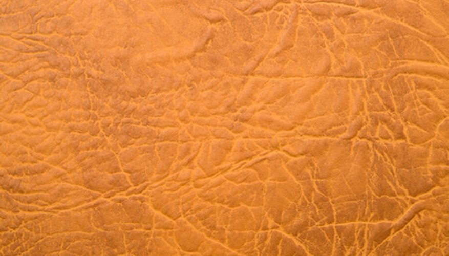 A realistic leather texture can be created through the use of Photoshop's texturizer filter.