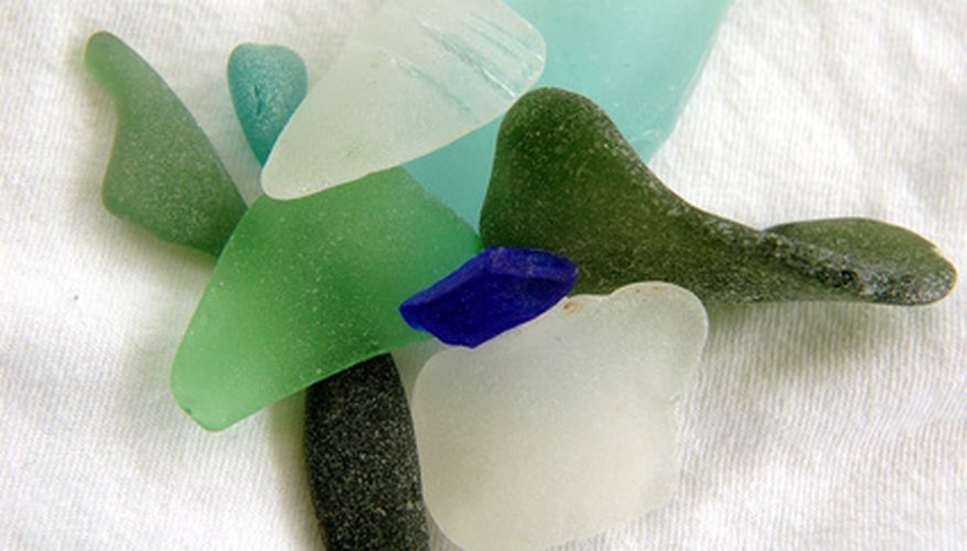 Sea glass comes in a variety of colours.