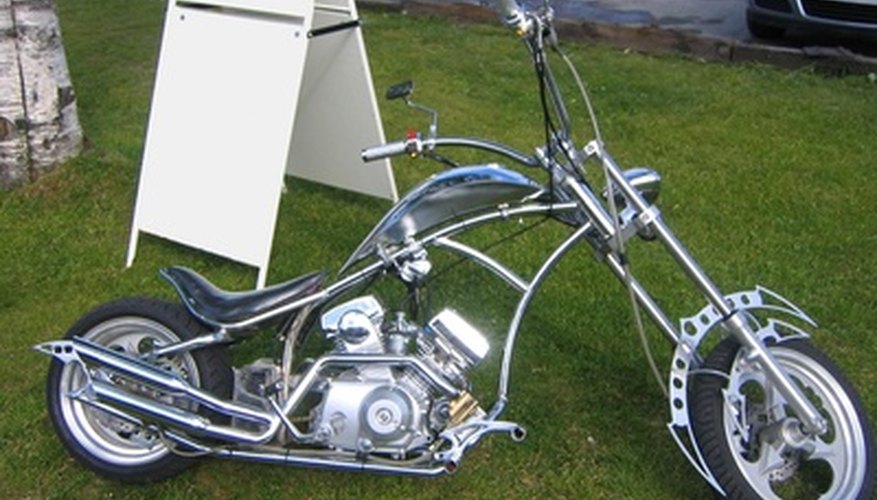 Decorative seats are common on custom bikes.