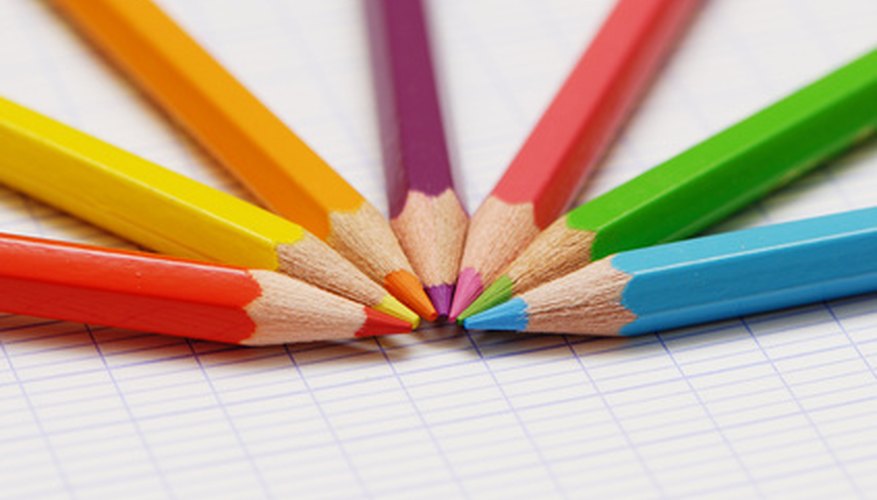 Colored pencils can encourage a kindergartner to use colorful words.
