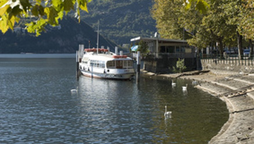 The beach in Lecco, Italy.