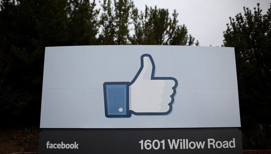 Facebook's headquarters sports the like symbol on its sign.