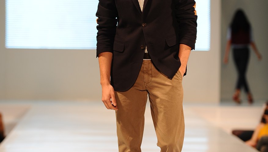 At Tommy Hilfiger's spring 2013 show, models sported blazers in casual fashion.