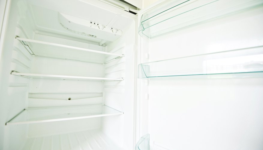 Inside of empty refrigerator