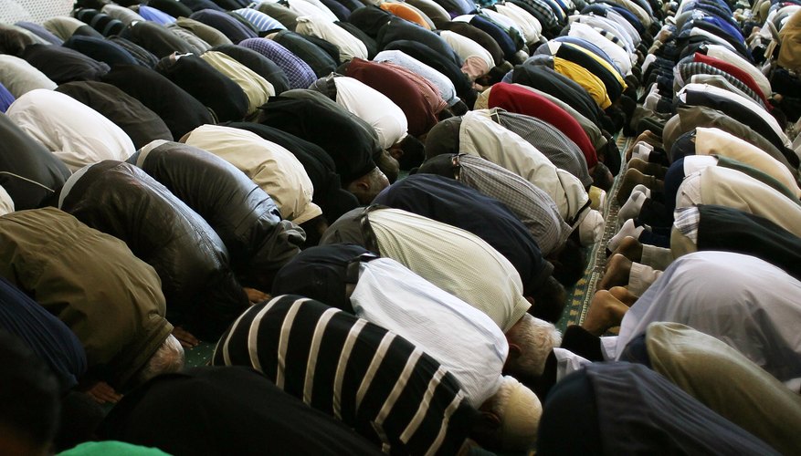 Muslims praying