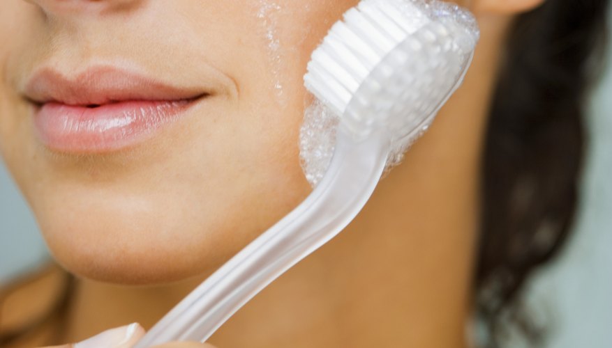 You can exoliate your skin with a brush or handheld vibrating exfoliator.